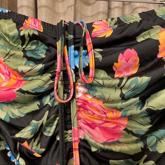 Floral Drawstring Jumpsuit - Picture 2 of 7